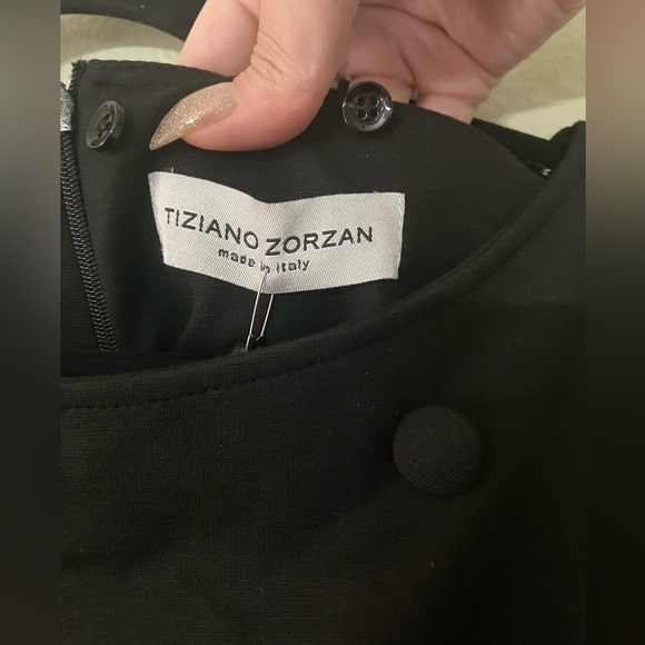 NWT Tiziano Zorzan black and white preppy formal dress - Picture 5 of 8